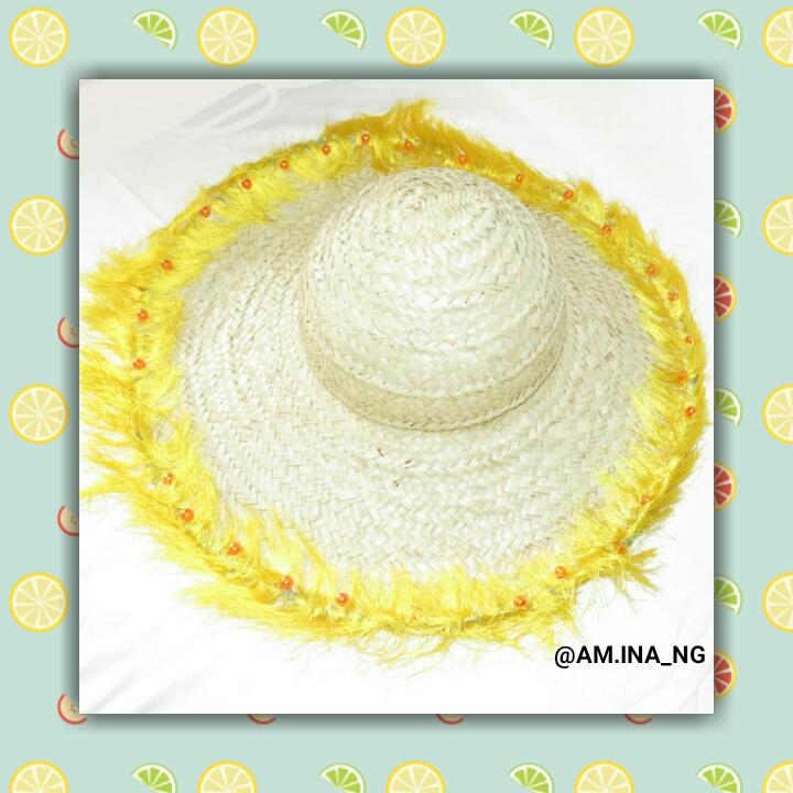 aminashopper's tweet photo. You can slay the AM.INA yellow hat or just chill at the beach (or pool, lol). #AMINAwoven  #WovenWithLoveFromAMINA https://t.co/kIzwf105XW