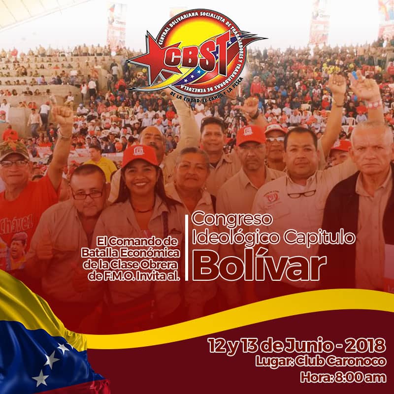 La Clase Obrera y Trab. d FMO consiente del Momento Histórico y el Compromiso que una vez nos dejó El Gigante, Comandante H. Chávez, desde el mismo Club Caronoco donde una vez pidió la Ejecución del P.G.S. y el desarrollo del Eje Orinoco-Apure, Nos toca dar las mejores propuestas