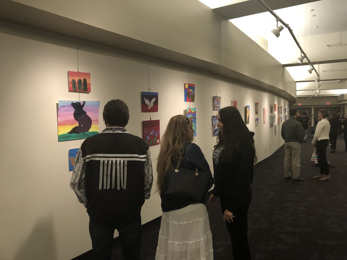 Samuelwshaw's tweet photo. Admiring the student art @itsallatthejube for the opening of the #C4Gathering https://t.co/7XeIxPPZbW