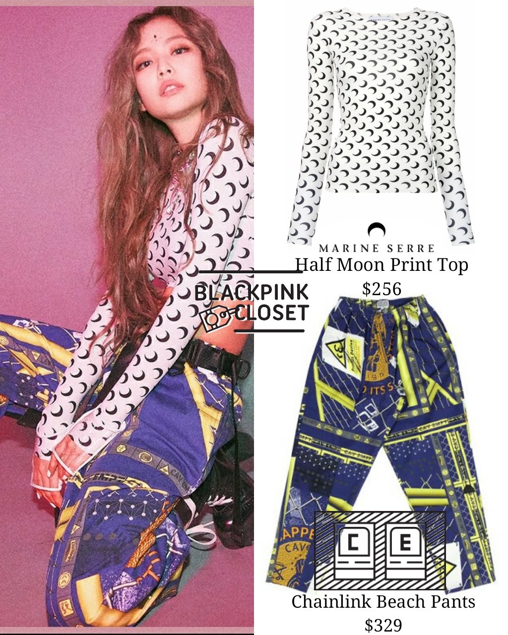 BLACKPINKジェニーさん着用 Marine Serre トップス BLACKPINKジェニーさん着用 Marine Serre トップス