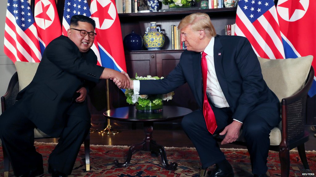 Whatever you make of this day, history really has been made.

#TrumpKim
#TrumpKimsummit 

More: bbc.in/2l4zaro

Live: bbc.in/2JKXrAM