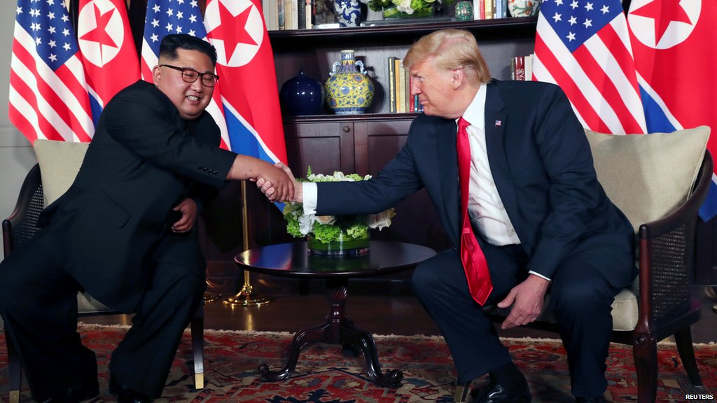 BBCWorld's tweet photo. Whatever you make of this day, history really has been made.

#TrumpKim
#TrumpKimsummit 

More: https://t.co/Usg6earUC4

Live: https://t.co/0lycZ550bf https://t.co/hZB3aNj7KH