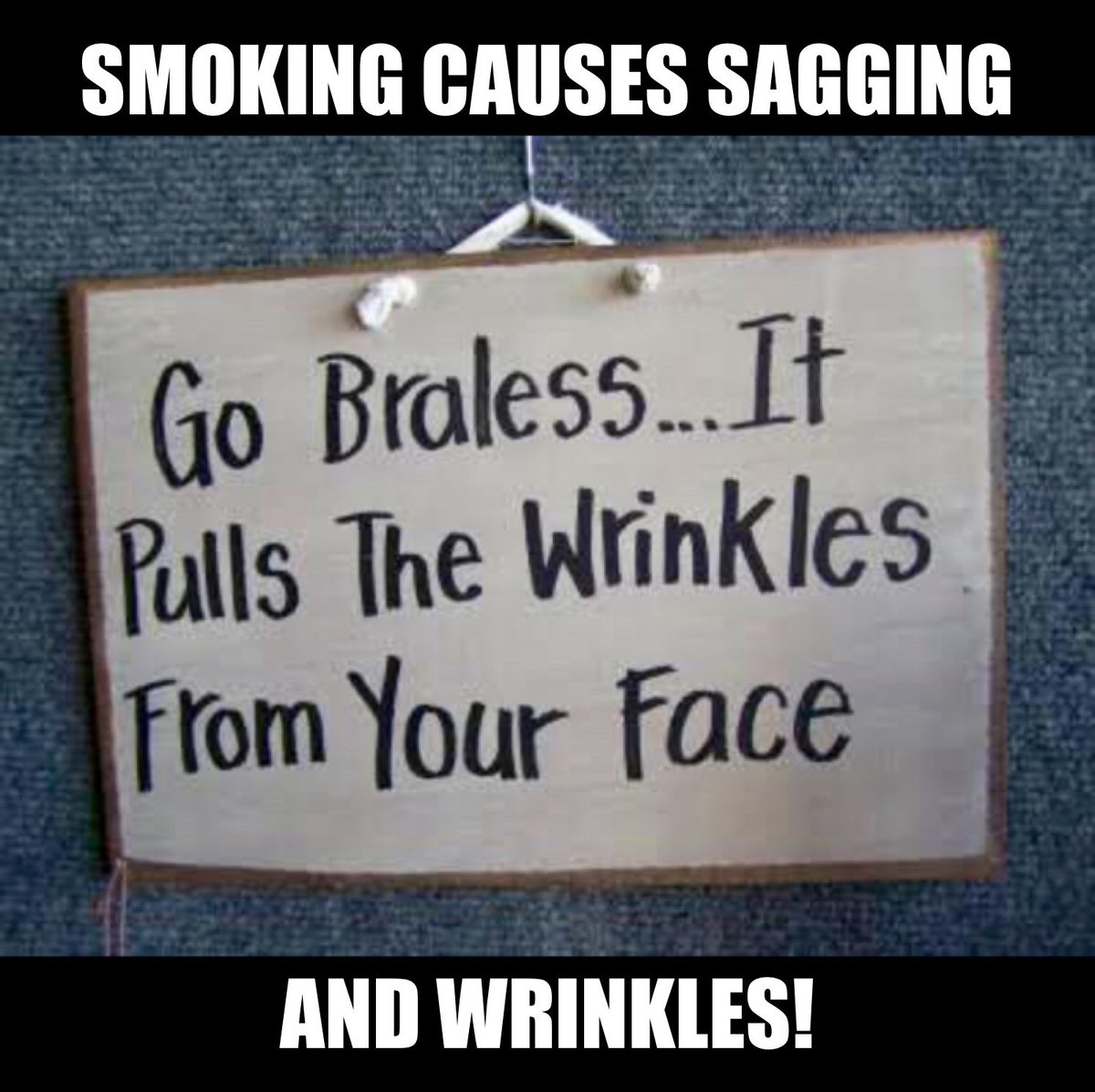 KicktheButtAust's tweet photo. Smoking breaks down collagen in your skin meaning more wrinkles and sagging of...you know #kickthebutt https://t.co/8Dhfdtq75b