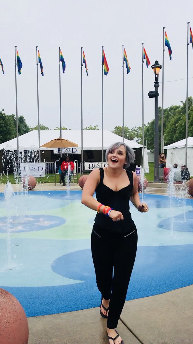HarperShayMFC's tweet photo. Just at pride, being proud ;) I for sure didn’t become a mermaid and get doused in the fountain on purpose. 😈

#Pride2018 #betterthanyourwife #milfstatus #JustMe

 @DVolante @1969Snowie @unmasked_bane @SteelMikey1 https://t.co/4psMInycxq
