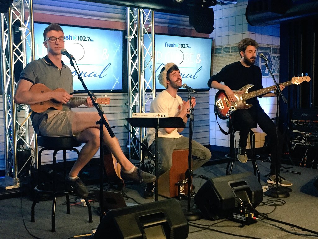 XtineRichie's tweet photo. This was a fun one! @AJRBrothers at our #freshupclose. Thanks to all the fans who came out and sang along. Check out their album #theclick. #soberup https://t.co/v9HoLqPZ20