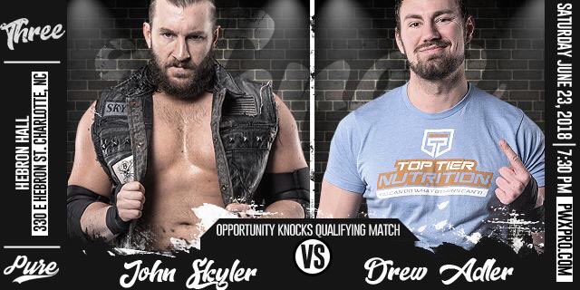 PWXPURE's tweet photo. MATCH ANNOUNCEMENT
Opportunity Knocks Qualifying Match
John Skyler vs Drew Adler

Saturday June 23rd
PWX Wrestling Pure: Three
Hebron Hall
Tickets: https://t.co/8eoyqJODoJ https://t.co/S92MkdZAmm