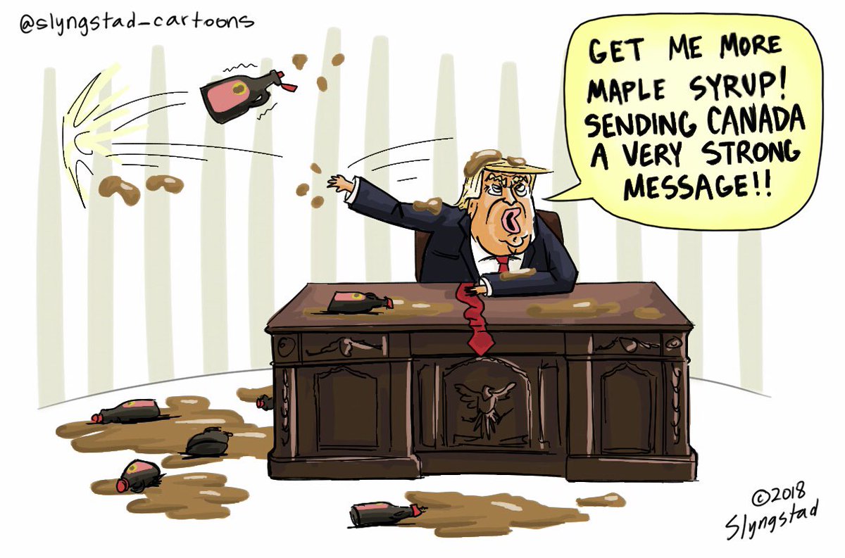 SlyngCartoons's tweet photo. Take that Canada! That’s for burning down the White House in 1812!
#CanadaStrong #JustinTrudeau #Trudeau #warof1812 #TradeWars #G6plus1 #G6PlusOne https://t.co/DnOLNl6Fso