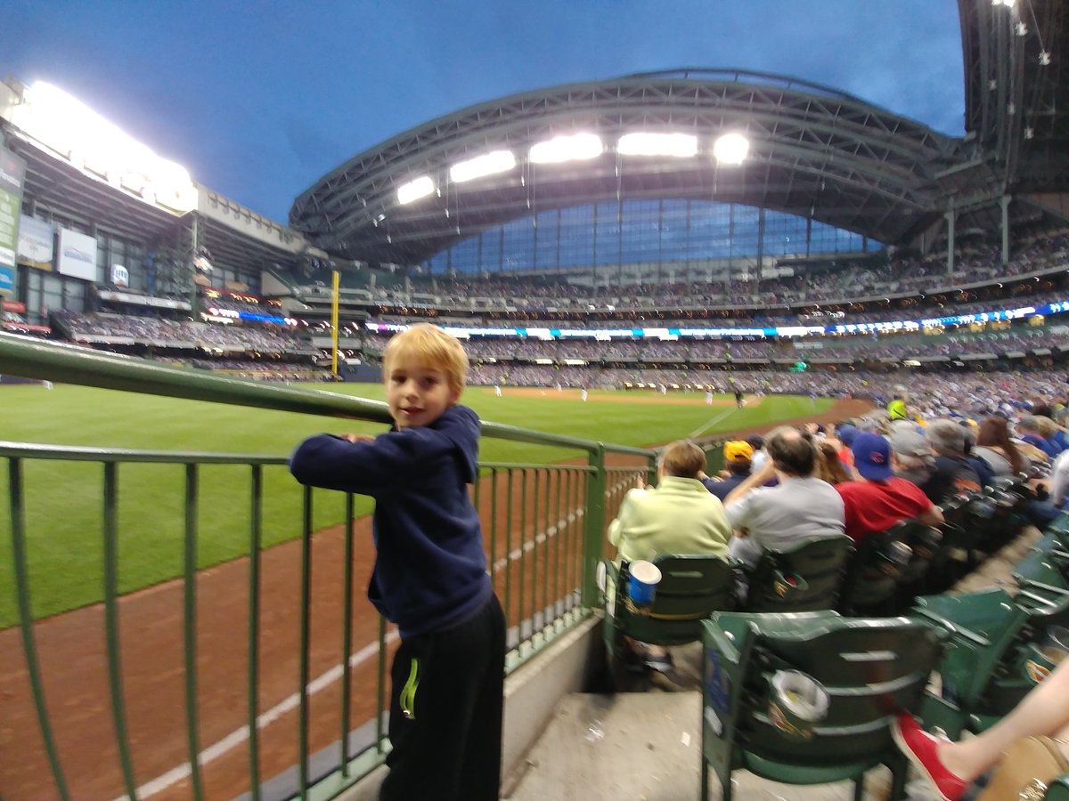 Not many things better than baseball with your son. Brewers vs. Cubs #brewcrew