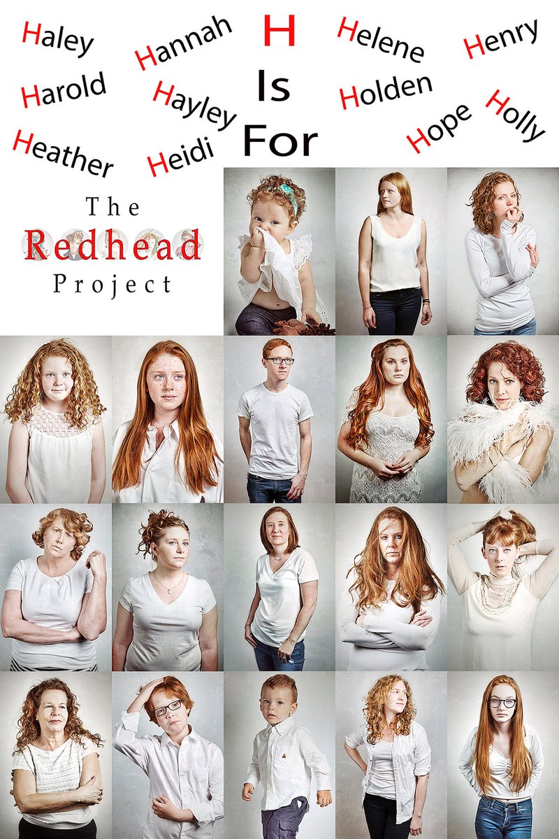 redhead_project's tweet photo. The Alphabet Series, VIII . Know any redheaded H's? Comment / share!  @KeithPics #projectredhead #keithbarraclough https://t.co/2IhvPE4g3B