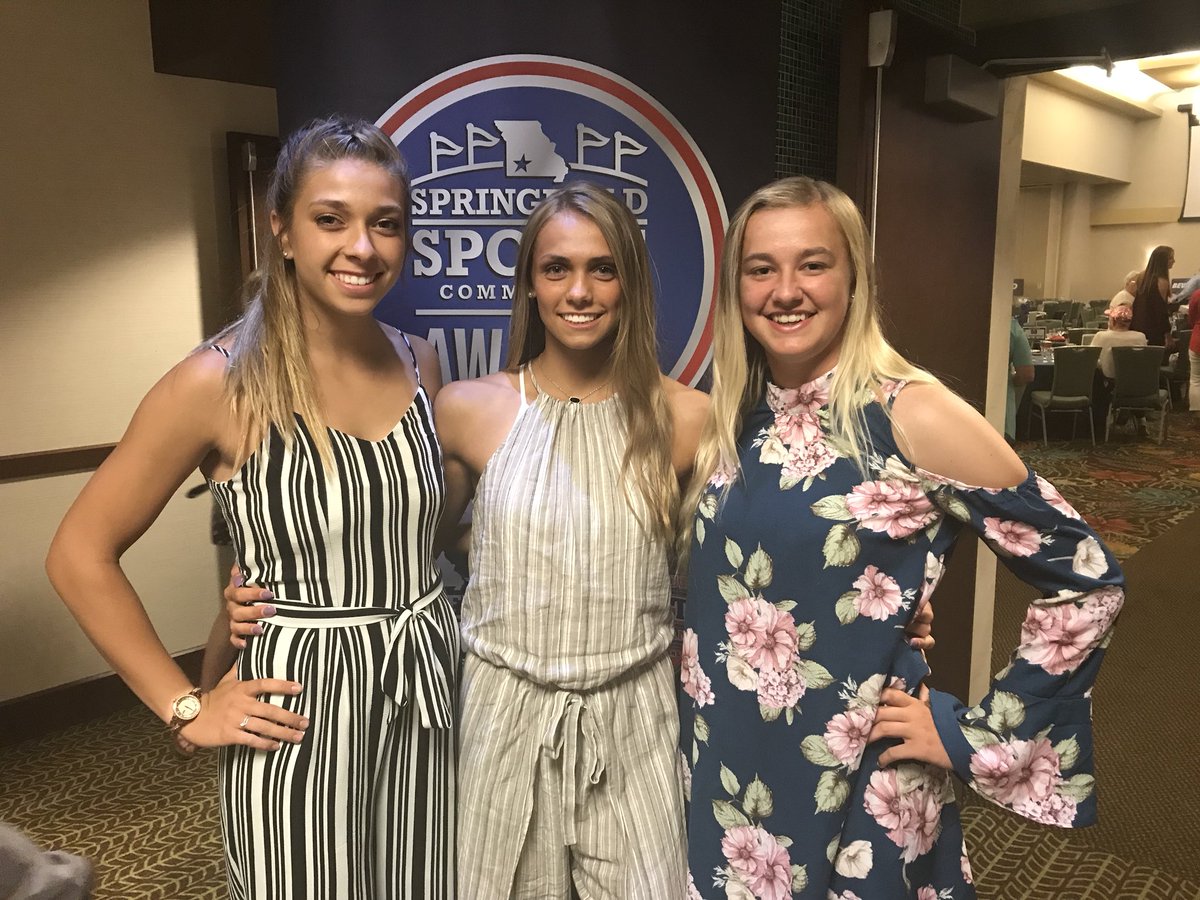 LakeSunSports's tweet photo. #Camdenton had 3 finalists at the Sports Commission Awards honoring the best athletes and teams in southwest Missouri. Amber Wilson won the golf category, Kylie Meier won track and field and Natalie Basham was nominated for track and Girls’ Athlete of the Year. @lkrathletics https://t.co/l44skj6rH0