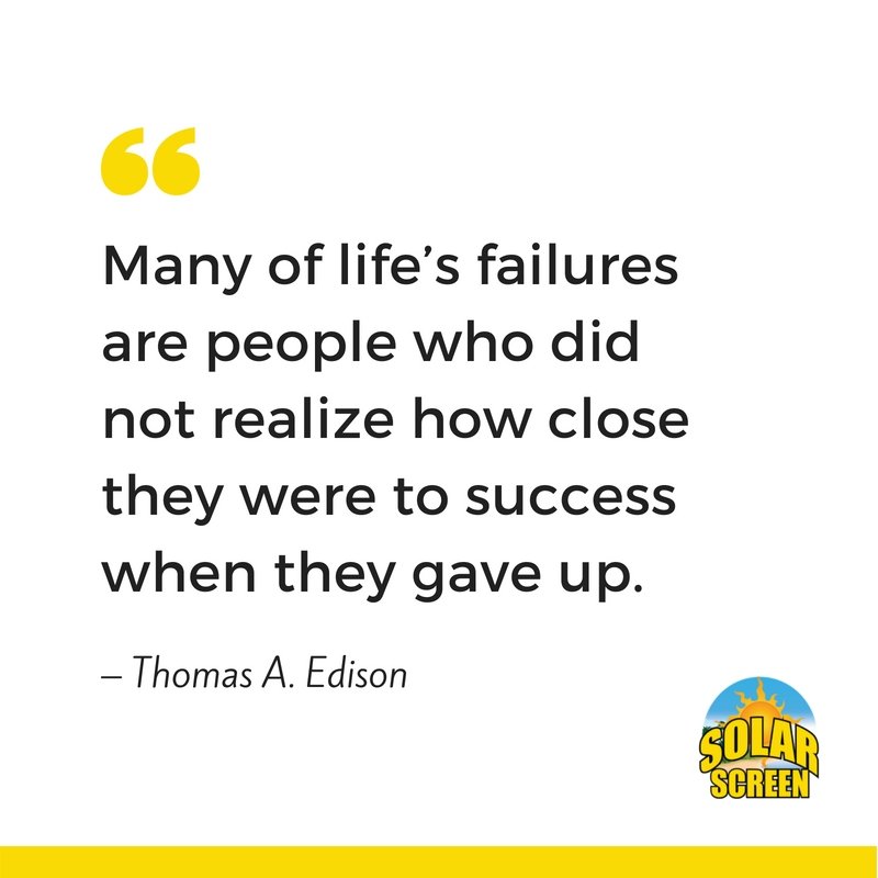 SolarSunScreen's tweet image. People that quit because of failure are being shortsighted. It’s not their fault. They’ve bought into the popular idea that failure and success are opposite ends of the scale. 👌 #quoteoftheday #quotestoliveby