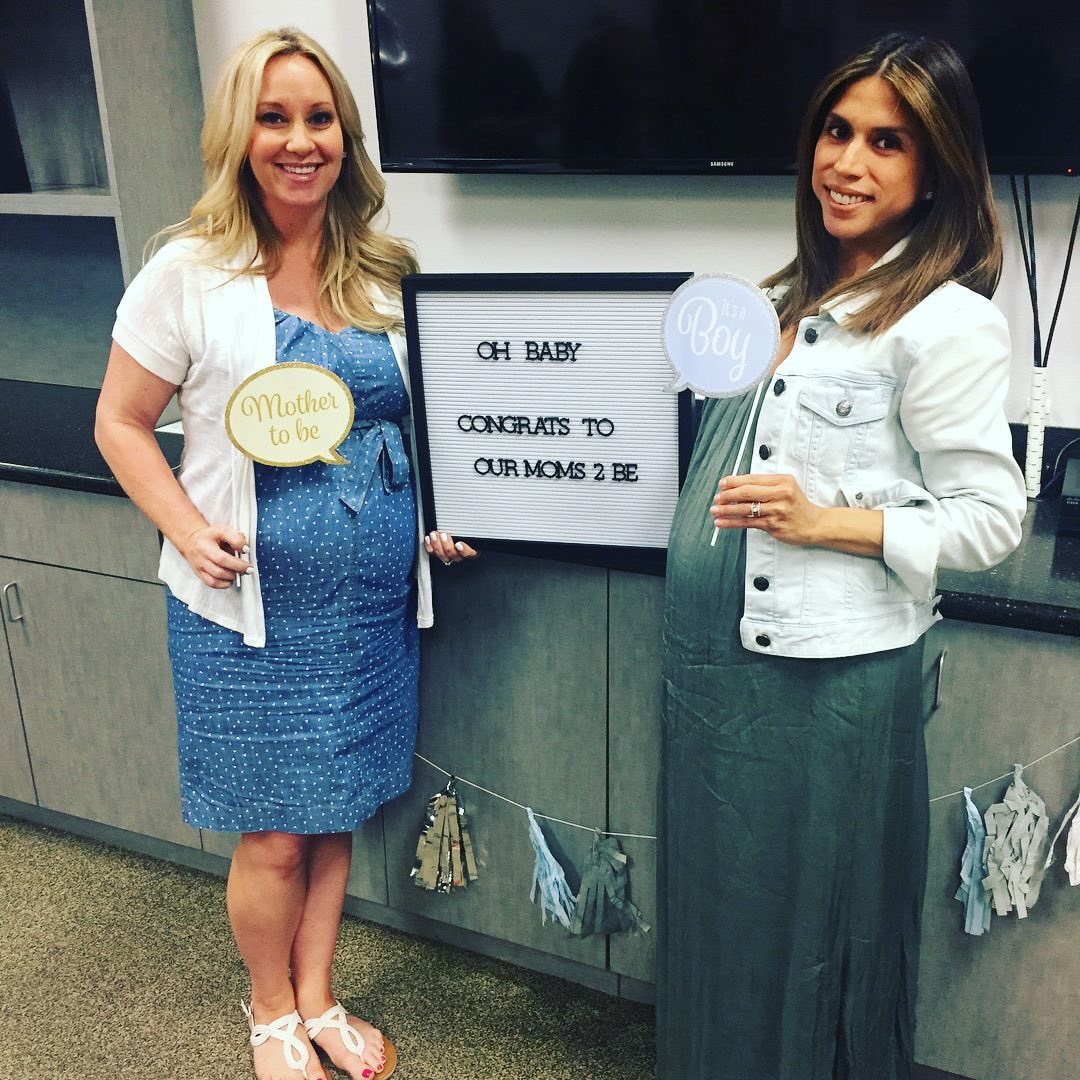 KDCLasVegas's tweet photo. Showering our moms-to-be @RachelHenryLV & @stephaniececc from our PR division today! Both are expecting boys and are due one month apart! #AgencyLife #KDC #Mom2B #PR https://t.co/4tGTduHKpy