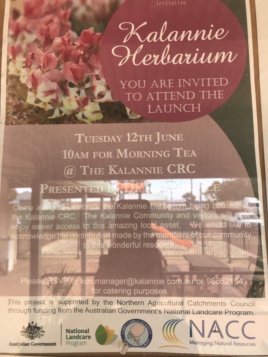 SutherlandJude's tweet photo. The Kalannie Herbarium is opening today. Very exciting for the community. Thanks @NACC_NRM very much appreciated https://t.co/fTTfh65x7d