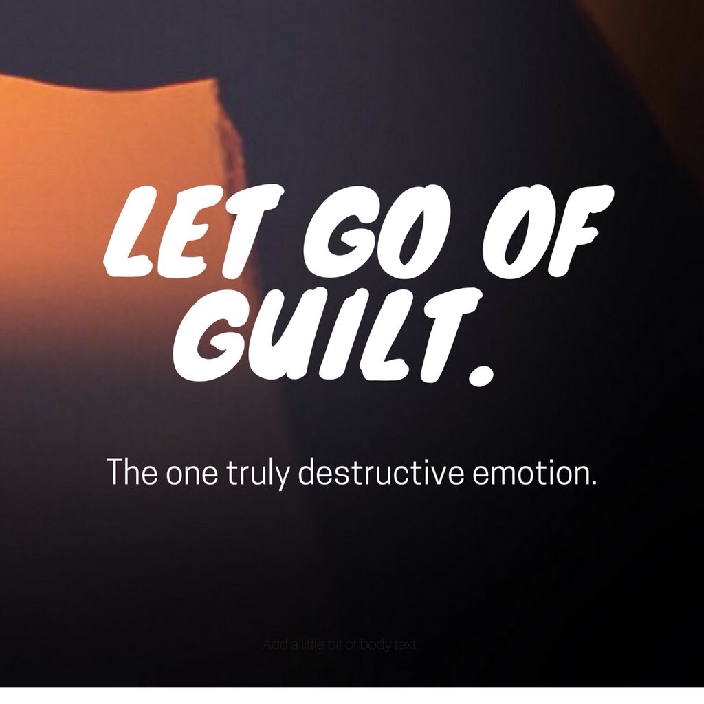 ebohlke's tweet photo. Can you think of a useful purpose for guilt?
#lettinggo #livefearlessly #abundantlife #manifestation #personalpower #transformation #deservelevel #executivecoach
https://t.co/1fHb5U3hRu https://t.co/2GNH96Jmzp