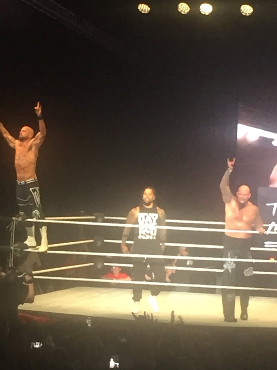 DarrisBurns's tweet photo. @KarlAndersonWWE  and @LukeGallowsWWE one of my bucket list done to see the good brother in action live. Thanks guys. https://t.co/i9G7B0vcMI