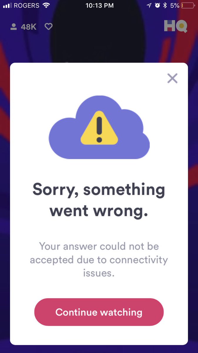 mdath083's tweet photo. @hqsports I got q12 right and got this error! 😡 https://t.co/ypND8VRIYL
