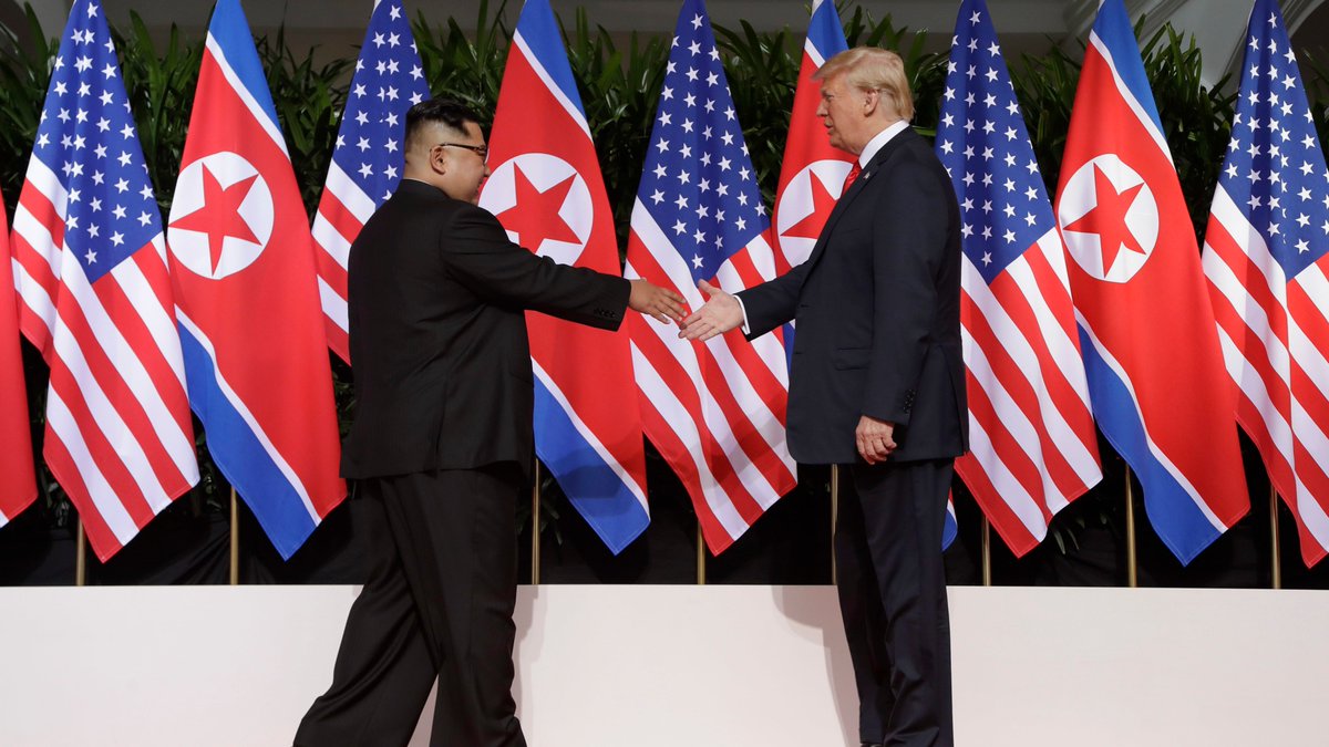 What a historic moment. The two dictators meet.