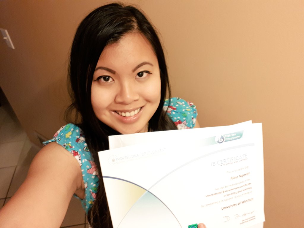 MmeANguyen's tweet image. Thank you @iborganization for my IB certificate in teaching and learning! 😁 🏫 🍎 #IBeducator #professionaldevelopment