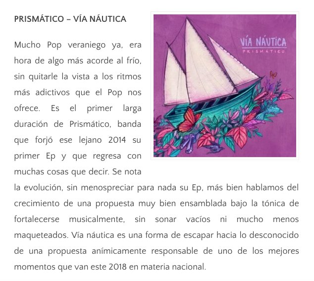 prismaticobanda's tweet photo. Gracias a @xpectador por incluir Vía Náutica en este artículo ✨

https://t.co/KturChjwWs https://t.co/OZRdq0K4FK