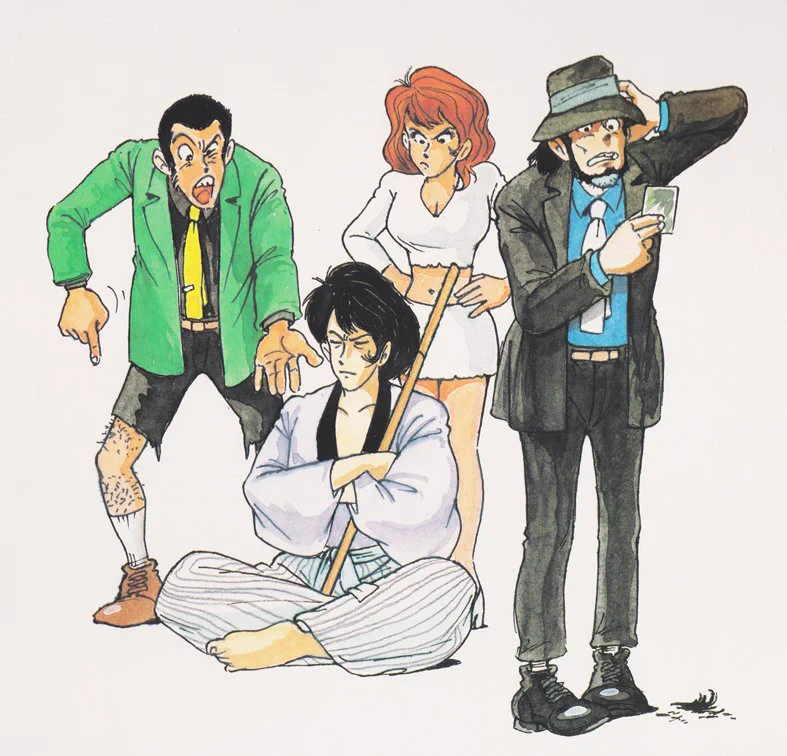 大塚康生氏イラスト　ルパンファミリー　ジグレー 大塚康生氏イラスト ルパンファミリー ジグレー 大塚康生さん、逝去