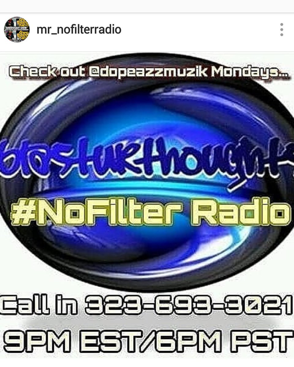 DuchessNation's tweet image. Get Your #Music in Rotation🎧 on #BlasturThoughts Radio Hosted by the 1 &amp;amp; 0nly 🔥DopeAzzMuzik!
Request Line➡323-693-3021