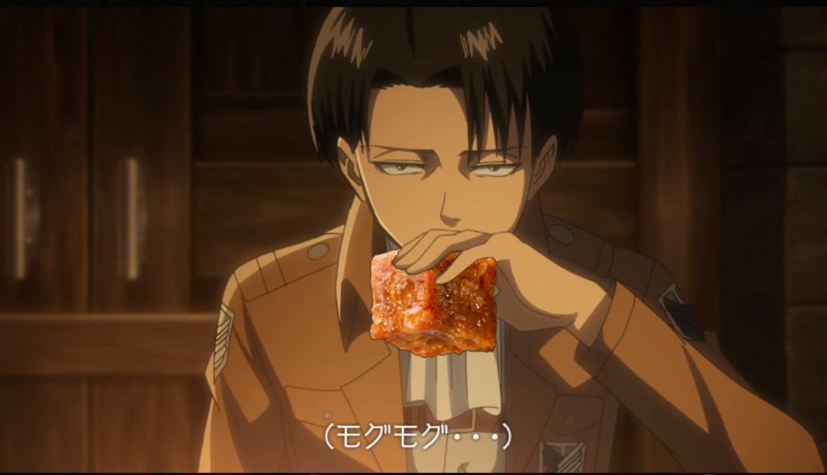 イェーガー家の愛息子 V Twitter アホすぎて好きすぎる ただ謎肉を食らうだけのリヴァイ兵長 進撃の謎肉 珍種謎肉 カップヌードル 日清 進撃の巨人 リヴァイ アルミン