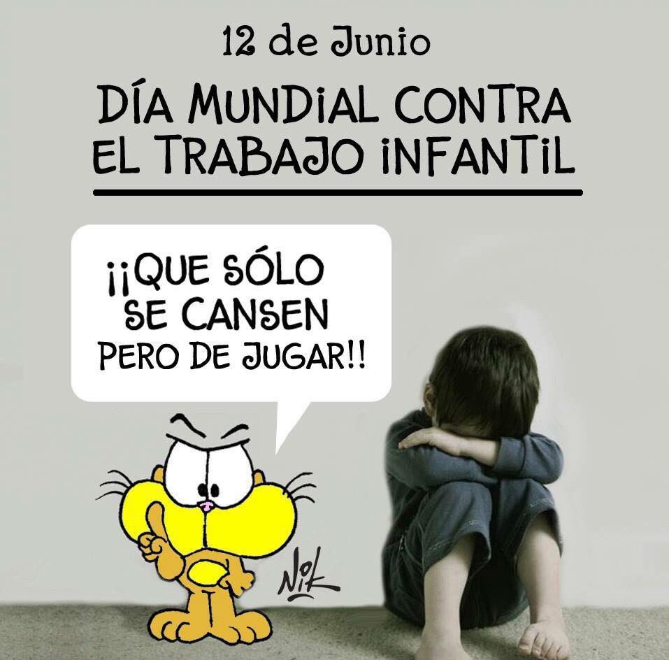Nikgaturro's tweet photo. Día Mundial contra el trabajo infantil https://t.co/9Ufi2q03Jw