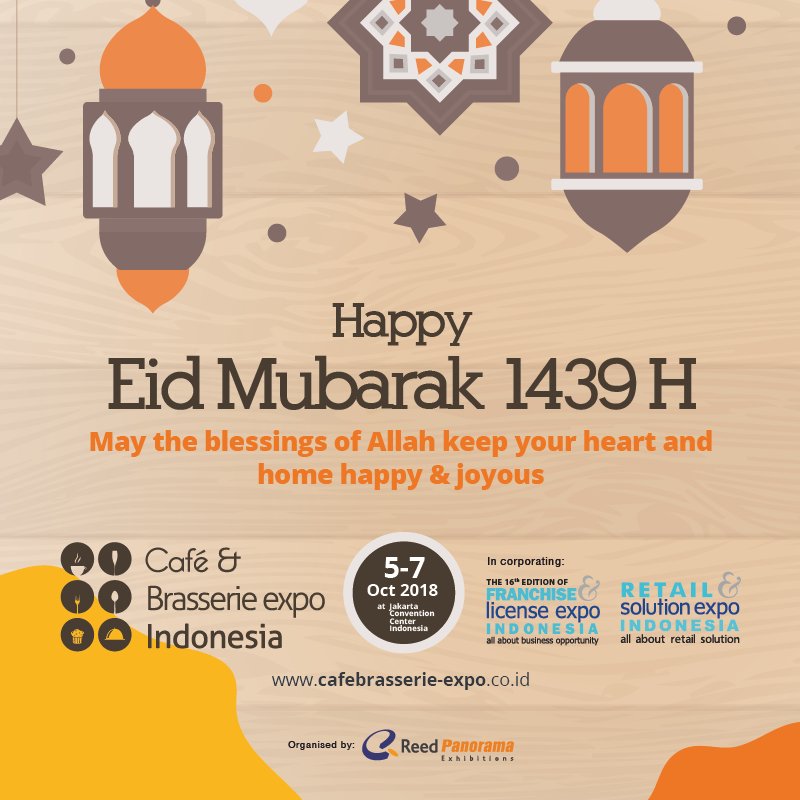Wishing all of you a Happy Eid Mubarak. May the guidence and blessings of Allah be with you.
#RPE #cafeandbrasserieexpo #coffee #brasserie #cafe #business #opportunity