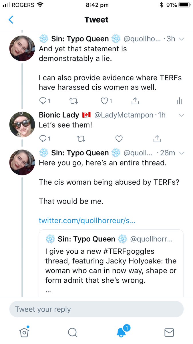 Let’s welcome another  #TERFgoggles user with a story in three parts.