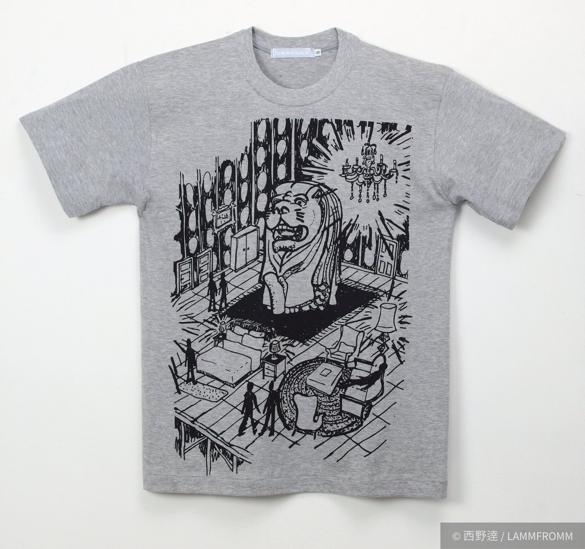 ラムフロム 西野達グッズ ラムフロムでもっともオトコマエなtシャツといえば 西野達 さんの劇画タッチなドローイングをプリントしたマーライオン ホテル Tシャツ グレーの他に レッド ホワイトがありますよ チェックはこちらから T