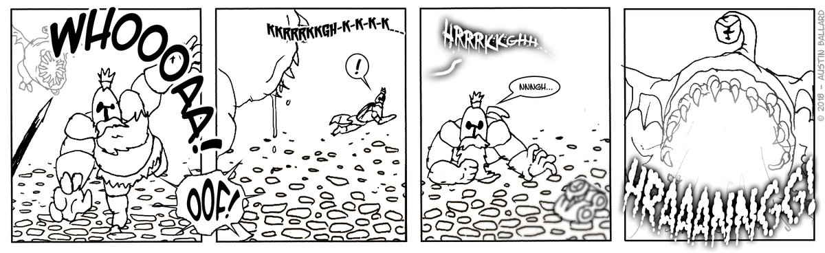 TrueAbelhawk's tweet photo. Man, I miss having time to color my comics. #KnightGuy strip #111 https://t.co/wlMFVfTXf4