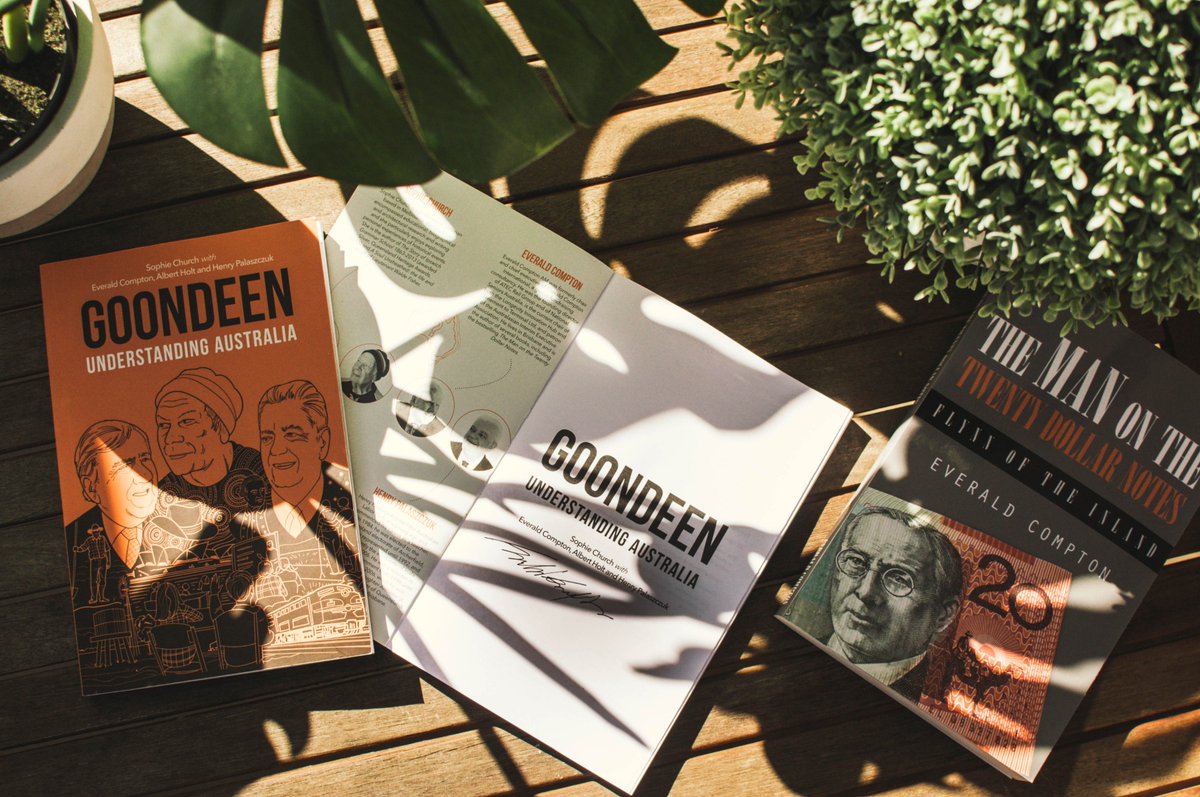 goondeen's tweet photo. The art of conversation and gentle persuasion
Australia’s Greatest INFLUENCER
EVERALD COMPTON

Offer for 2 signed books:
➡️The Man on the Twenty Dollar Notes– by Everald Compton
➡️Goondeen – Understanding Australia– by Sophie Church

📩For details email andrewschulz@mail.com https://t.co/TxiT52coNi