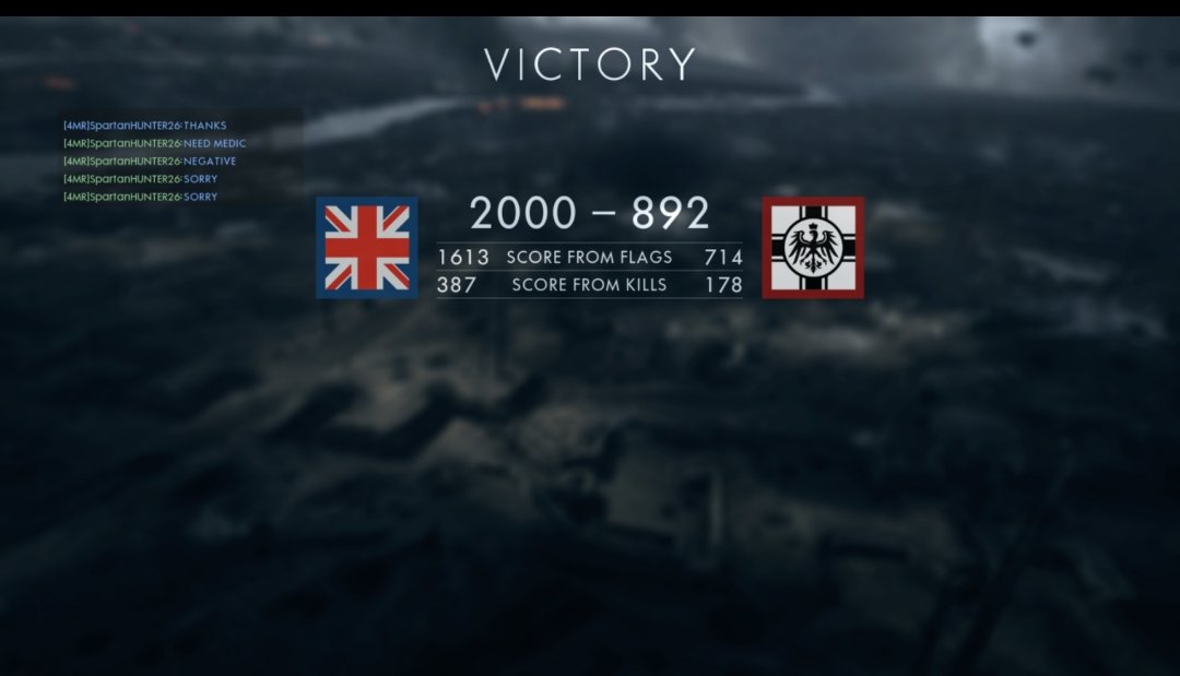 1IDBF1's tweet photo. 4MR has declared a victory in the first battle of the war. Awaiting word of 87th's surrender now. (Pics: the battlefield from the air, ending screen, scoreboard at end) https://t.co/EUJ6l1brjw