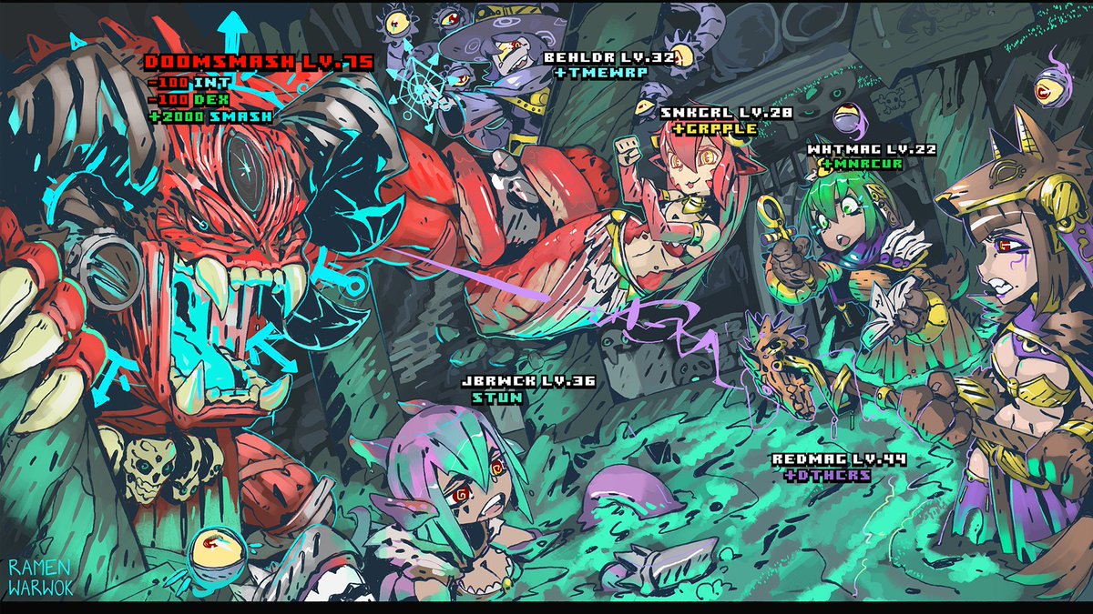 Ramen Warwok On Twitter Monstergirl Dungeon Crawl This One Took Me Much Longer Than I Thought But It Was So Much Fun To Draw 魔物娘図鑑 魔物娘図鑑二次 Https T Co Y5wdeonexd