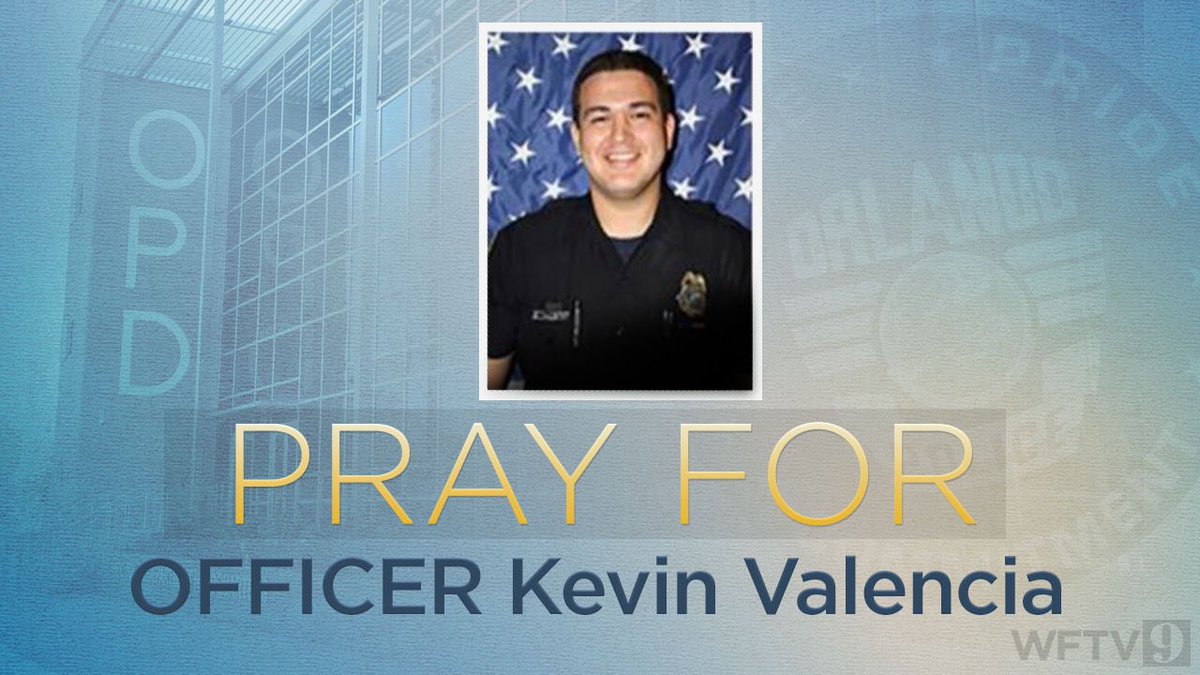 soupy82C's tweet photo. Sending prayers and thoughts for Orlando Police Officer Kevin Valencia.😢🙏🙏💙👮‍♂️🚓🙏 https://t.co/bpb3wIHwvr
