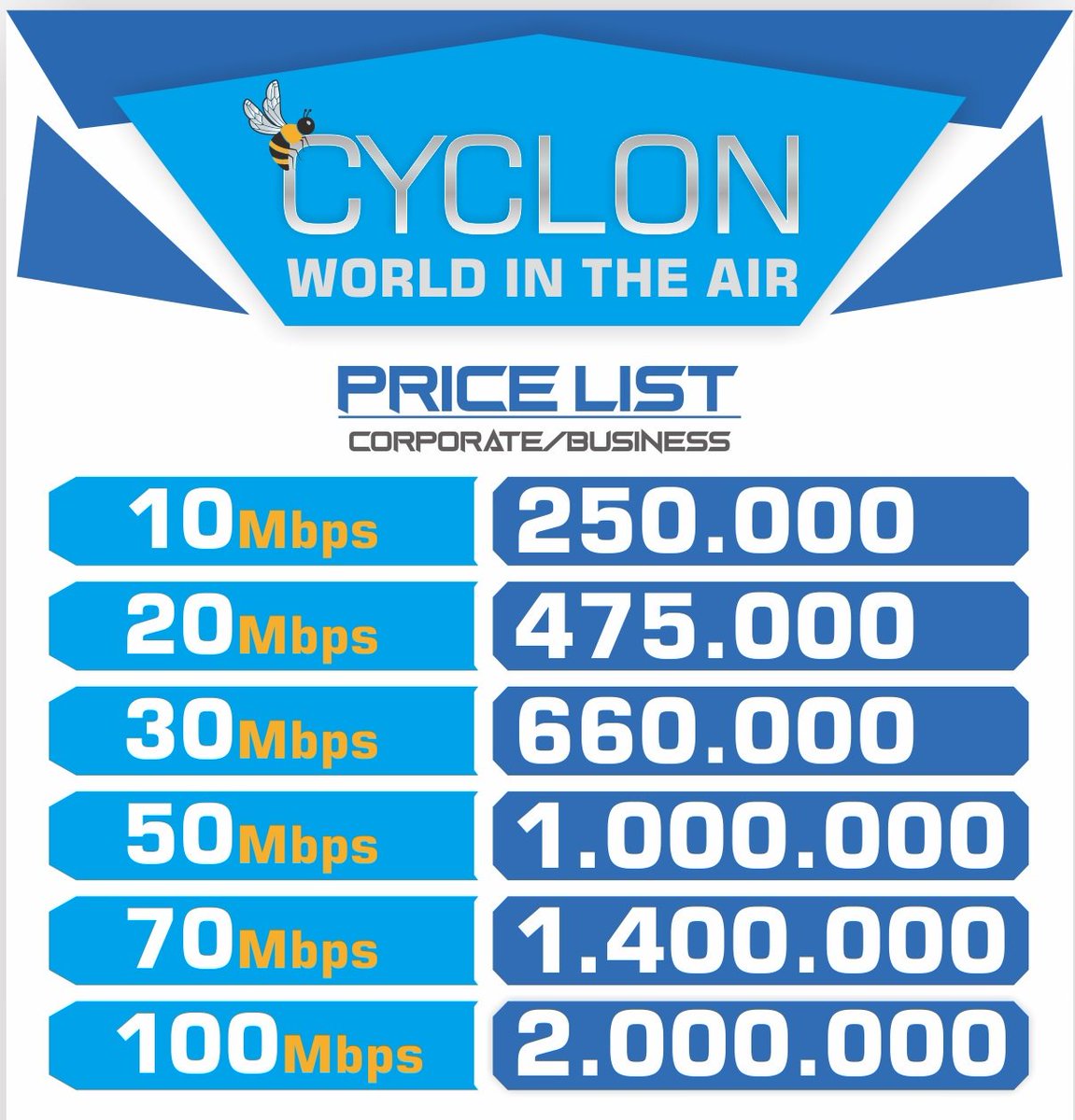 Cyclon_InAir's tweet image. CYCLON, Reliable,Cheaper and Better #centratamagroup #fastelsaranaindonesia #globenet #cyclon #internet #fiberoptik #wireless #isp #jakarta