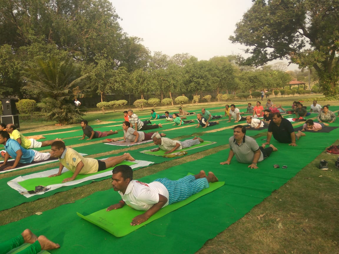 tweetndmc's tweet photo. #NDMC is organising #yoga camps as part of a build-up programme for the fourth #InternationalDayOfYoga on June 21. The camps are held at Talkatora Garden, Nehru Park and Lodhi Garden daily between 6.15 a.m. and 7.45 a.m. #SwasthRahoMastRaho #SwasthNDMC #HealthierGenerations https://t.co/AmdZK3xf53