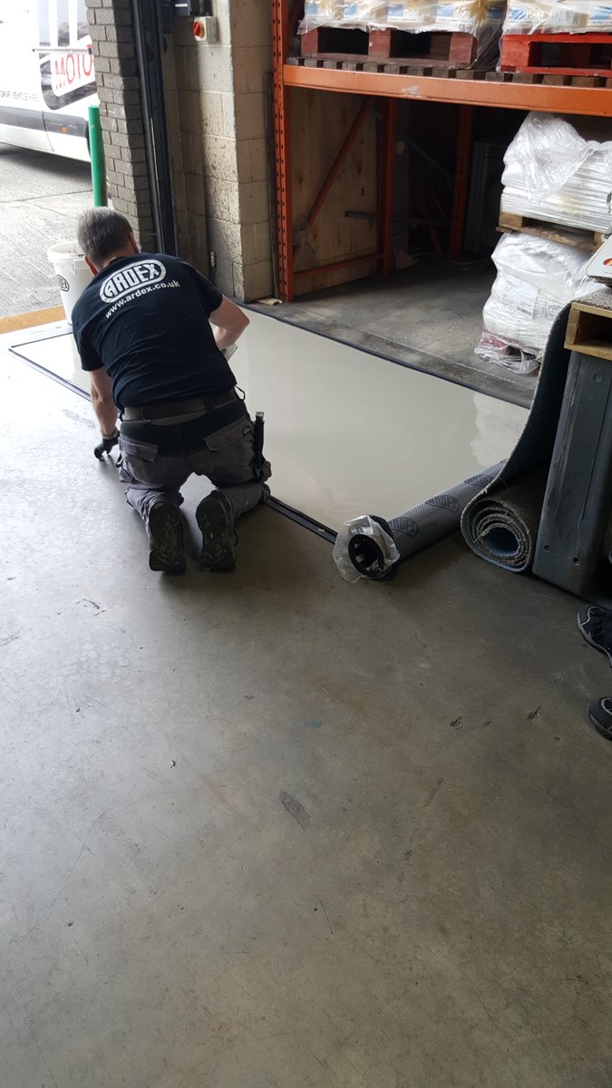 FitwellFlg's tweet photo. A great @ARDEXUKFlooring demonstration this morning at our premises in Redruth. Thank you to all those that came along https://t.co/asCW4mUD95