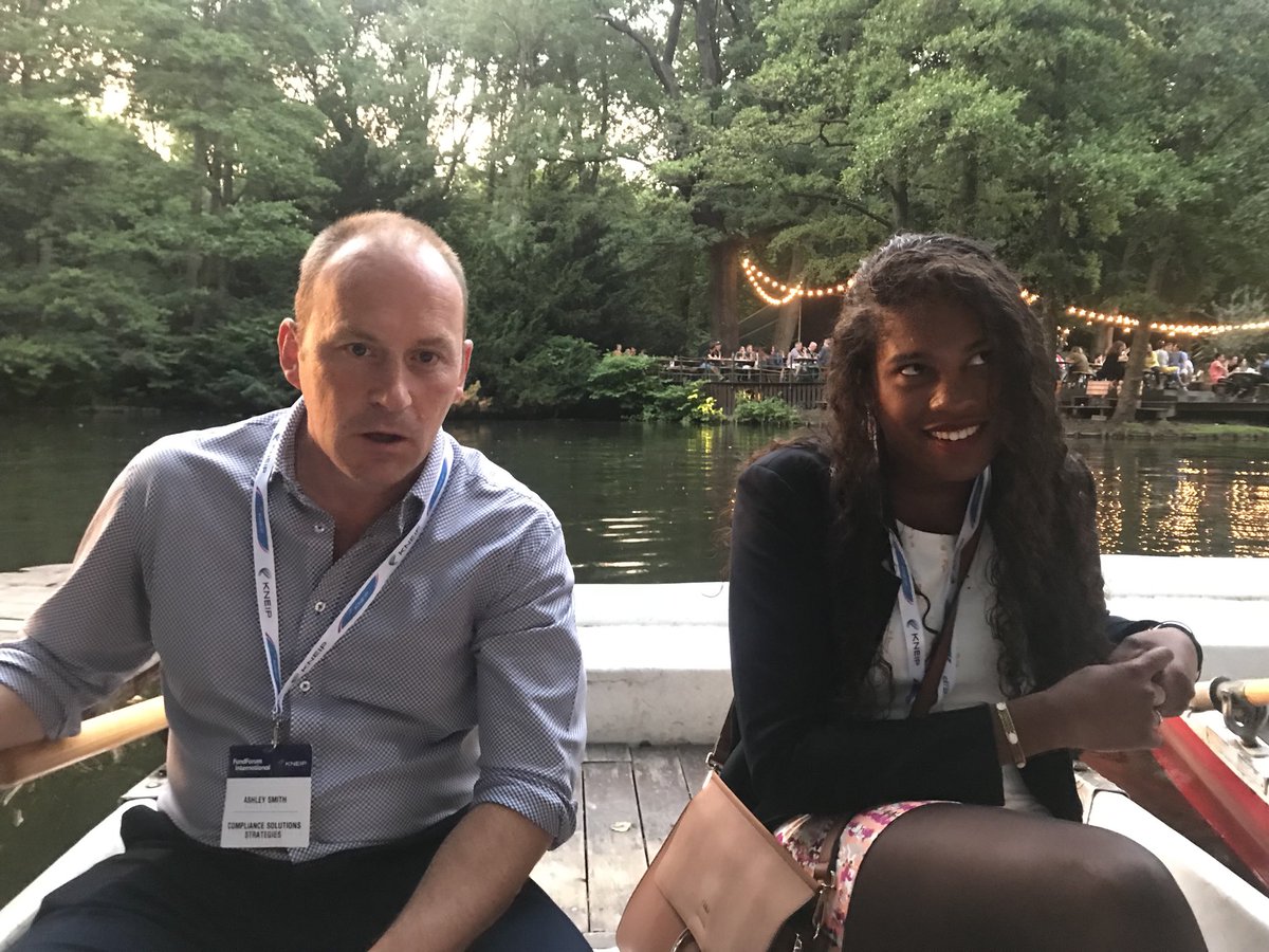 CSSregtech's tweet photo. Ashley Smith and Olivia Marc EXHAUSTED after their rowing last night. Come say hi to them today at stand #104 #FundForum https://t.co/u8ddSwxZQD