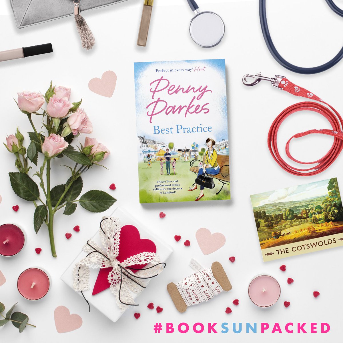 Love, laughter, dashing doctors and adorable dogs... What more do you need for a perfect summer read?! Make sure there's a copy of Best Practice by @CotswoldPenny in your suitcase (alongside those 3 extra pairs of shoes you won't wear)! #BOOKSUNPACKED
