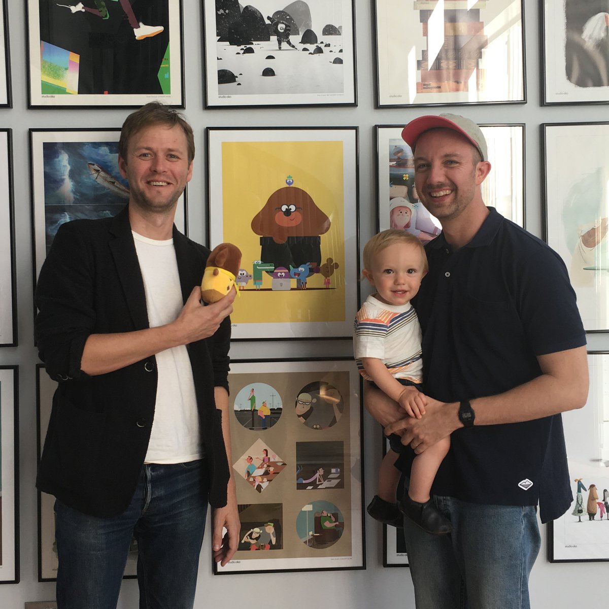 Studioaka We Had 2 5 Visitors Yesterday In The Shape Of Award Winning Picture Book Makers Mac Barnett Jon Klassen And Young Isaac Jon Mac Showed Us Their Work On Triangle