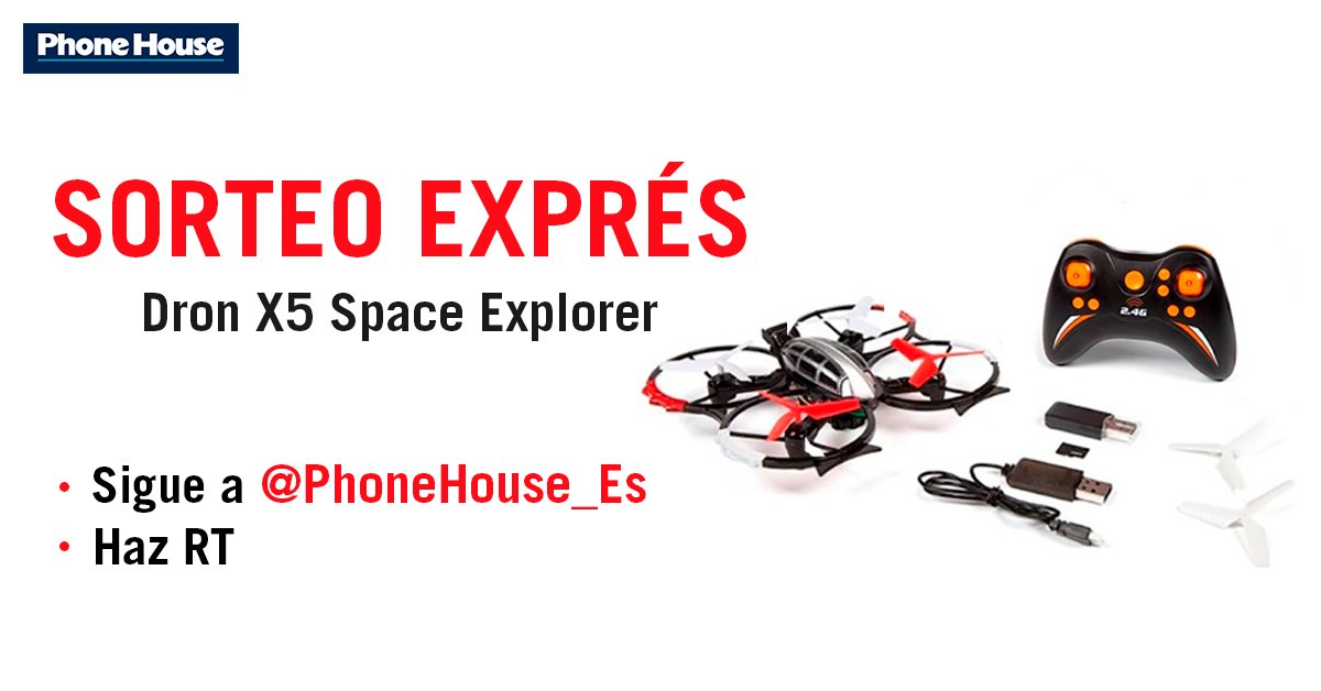 PhoneHouse_Es's tweet photo. 🚀¡El martes es #FelizMartes con #SORTEO #PorTuCaraDeMartes 😎! 
Para participar: 

1⃣ Sigue a @PhoneHouse_ES 
2⃣ Haz RT

Y mañana, este pedazo dron puede ser tuyo 🚁🎥

¡¡¡SUERTE!!! 🤞 

Bases: https://t.co/m8I2pRlK1I https://t.co/mXJ5tFnjtp