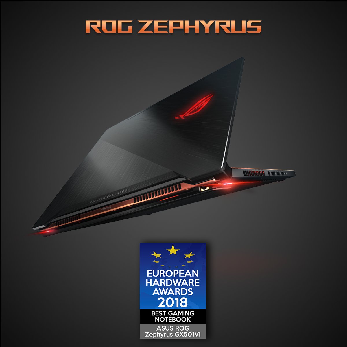 ASUS_ROG's tweet photo. The European Hardware Awards 2018 surveyed over 22,000 technology enthusiasts and influencers about the products they want to buy, and in the gaming laptop category the surveys says… 🏆 ROG Zephyrus GX501 🏆
.
Thank you for your support! https://t.co/Dw7KA2DVNT