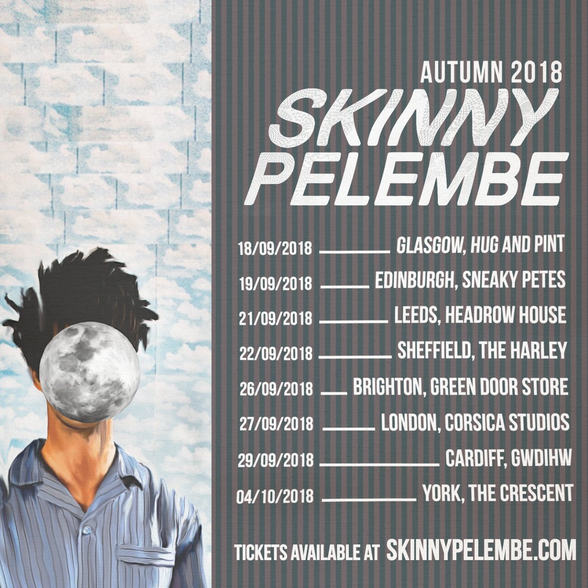 SkinnyPelembe's tweet photo. 🌚 SKINNY PELEMBE UK TOUR 🌚 New music incoming... The fit is loose and silky... The sound even looser...Yet the band, tighter than ever...
Come and play in the milky night... 
Tickets at https://t.co/uaTGB1c9mm
❤ to everyone who's made this happen, you ⭐⭐⭐ https://t.co/HUQRIIIZUM