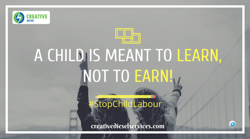 creativediesels's tweet photo. A CHILD IS MEANT TO LEARN, NOT TO EARN!
#StopChildLabour #WorldDayAgainstChildLabour #ChildLabour #Diesel #Generator #Service #TuesdayThoughts #genset #Kirloskar #Repair #Bangalore #Kirloskar #UsedGenerator #BenefitsAreFree #TrumpKim https://t.co/0gQsYhIfnW