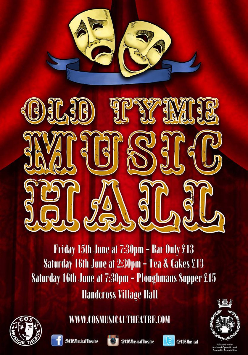 FortressTC's tweet photo. Get ready for a trip down memory lane this week with friends of Fortress Theatre Company @COSMusical as they present The Old Tyme Music Hall on 15th &amp; 16th June- a wickedly funny set of songs, sketches &amp; other variety acts. BOOK NOW: 
https://t.co/xodmNmxAap https://t.co/qOM0ZdPEFc
