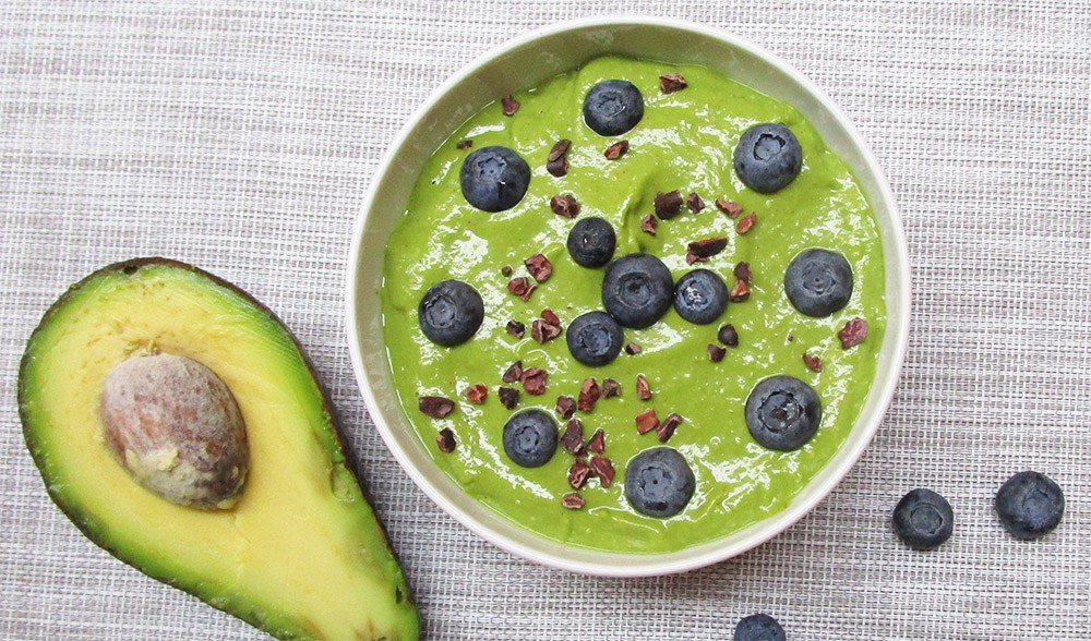 [Vegan] Avocado Banana Green Smoothie Bowl With Blueberries adkitchenideas.com/vegan-avocado-…