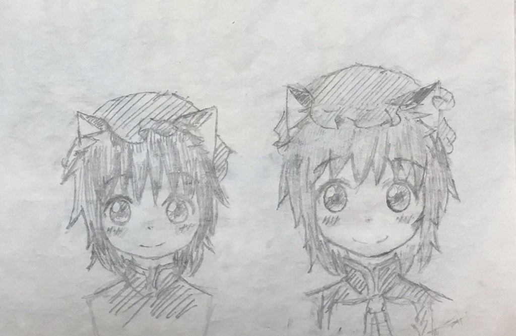 正面画から練習し直します。橙の成長を見守りたい 