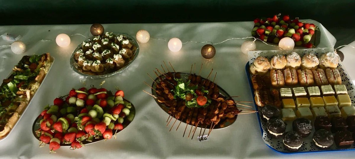 Two Hoots team and buffet for VOR And Vincent Wildlife Trust