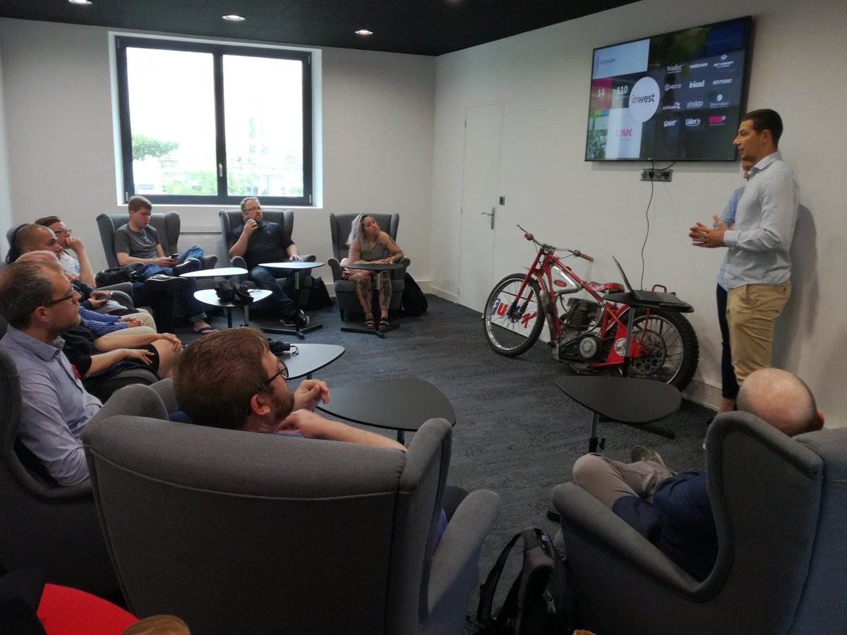 Dernière étape du parcours #esante et #web pour la délégation <a href="/QcNum/">Québec numérique</a> chez le groupe #Inwest ! #webmarketing #digital #Angers #Quebec